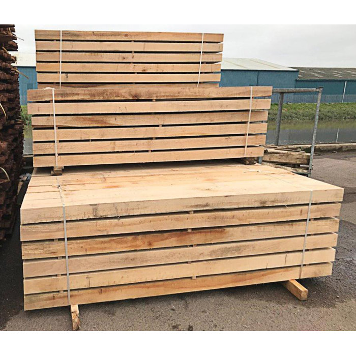 Timber Focus Ltd Oak Sleepers 2 Pack (L) 2.4M (W) 200Mm (T) 100Mm 70